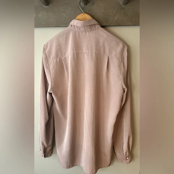 Vintage tuxedo pleated blouse - Picture 5 of 10